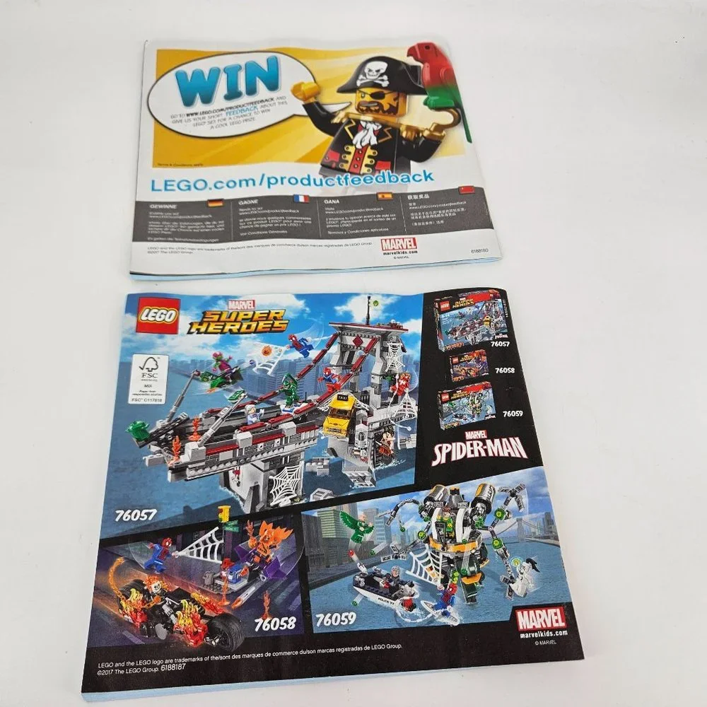 Lego Hulk Red Avengers 76078 1 & 2 Manual Instruction Book ONLY No Brick Fig